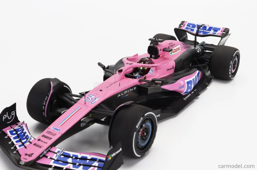 Minichamps Alpine F1 A523 Team Bwt Alpine N 31 Bahrain Gp 2023 Esteban Ocon 1:18 Pink Blue Black
