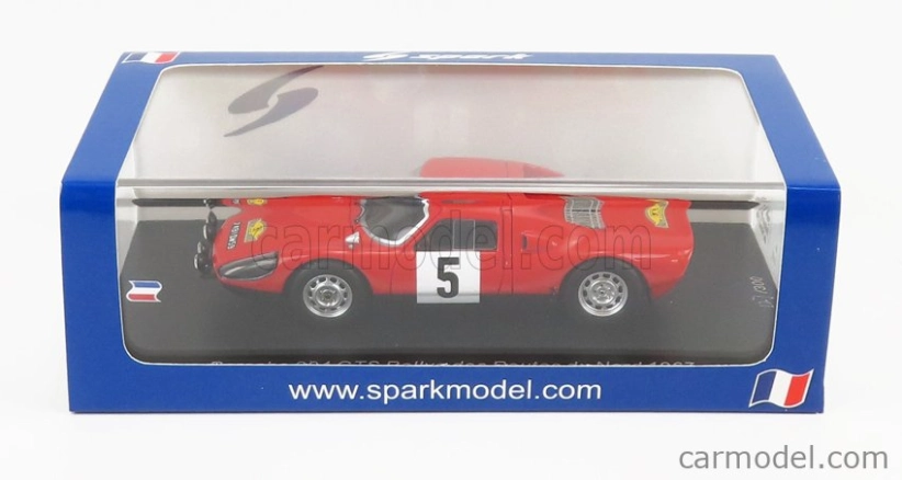 Spark-model Porsche 908 Gts N 5 Rally Routes Du Nord 1967 R.dutoit 1:43 Red