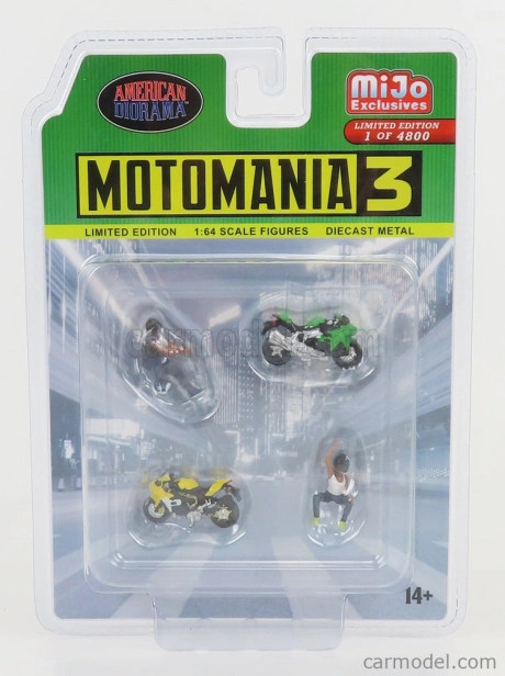 American diorama Figures Set Motomania - 2x Motorcycle - 2x Figure 1:64 Různé
