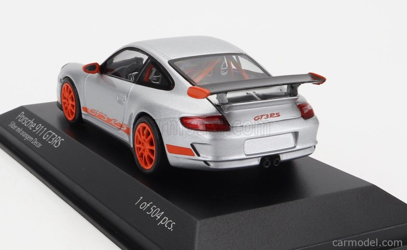Minichamps Porsche 911 997 Gt3 Rs Coupe 2006 1:43 strieborná oranžová