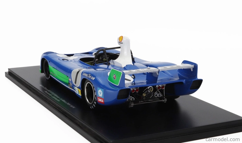 Spark-model Matra simca Ms670b 3.0l V12 Team Matra Sport Winner N 7 24h Le Mans 1974 H.pescarolo - G.larrousse 1:18 Bluette Zelená Bílá