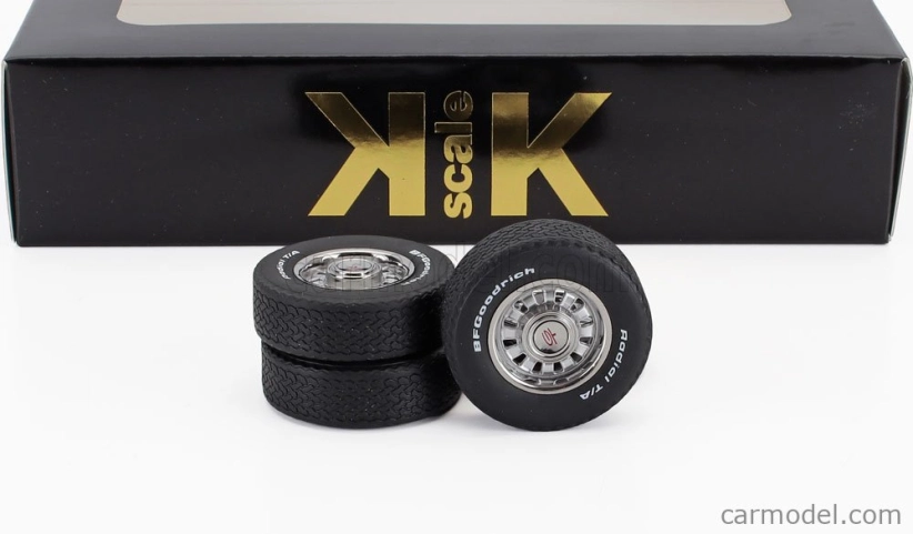 Sada príslušenstva v mierke Kk-scale 4x disky kolies a ráfiky pre Ford Mustang 1968 1:18 Black Chrome