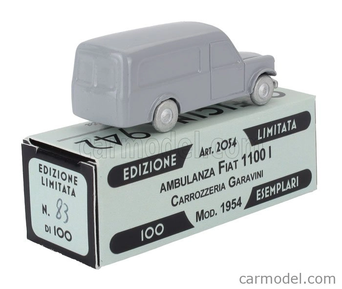 Officina-942 Fiat 1100 Garavini Ambulanza - Ambulance 1954 1:76 Grey
