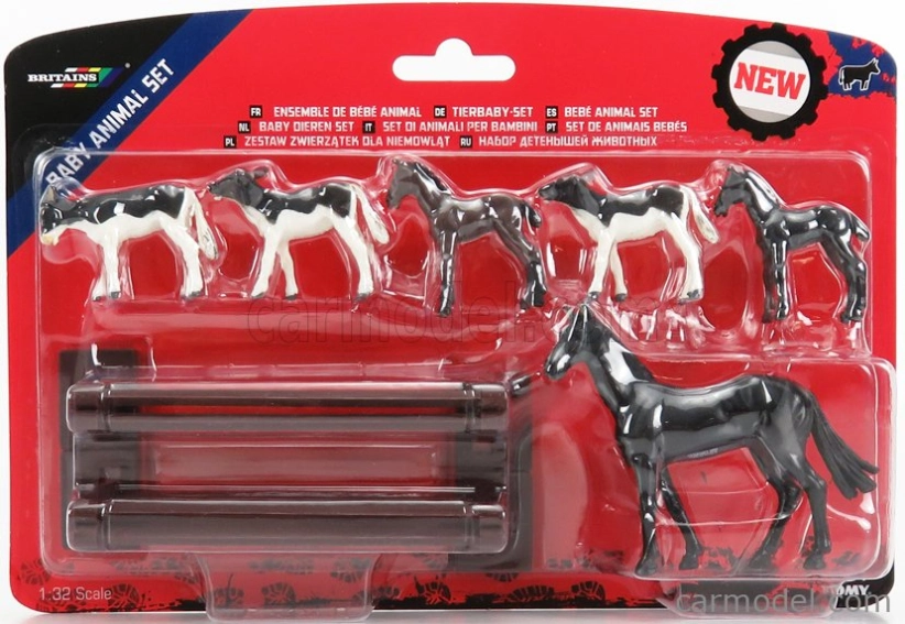 Britains Accessories Set Baby Animal With Horse And Hurdle 1:32 Různé
