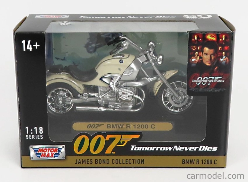 Motor-max BMW R1200c 1997 - 007 James Bond - Zajtrajšok nikdy neumiera - Il Domani Non Muore Mai 1:18 Cream