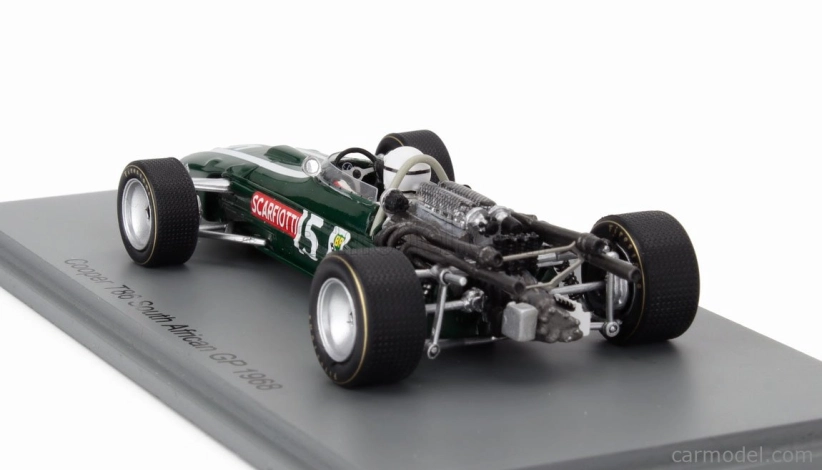 Spark-model Cooper F1 T86 N 15 South Africa Gp 1968 Ludovico Scarfiotti 1:43 Zelená Bílá
