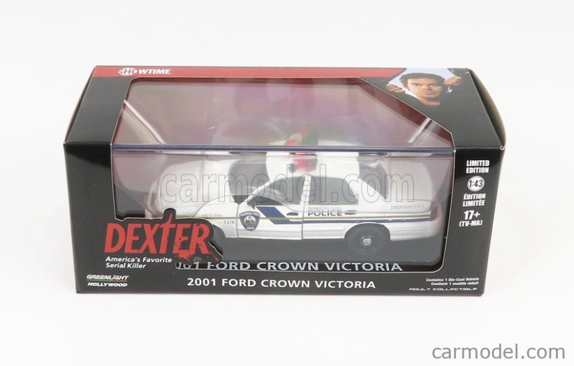 Greenlight Ford usa Crown Victoria Pembroke Pines Police 2001 - Dexter 1:43 Biela
