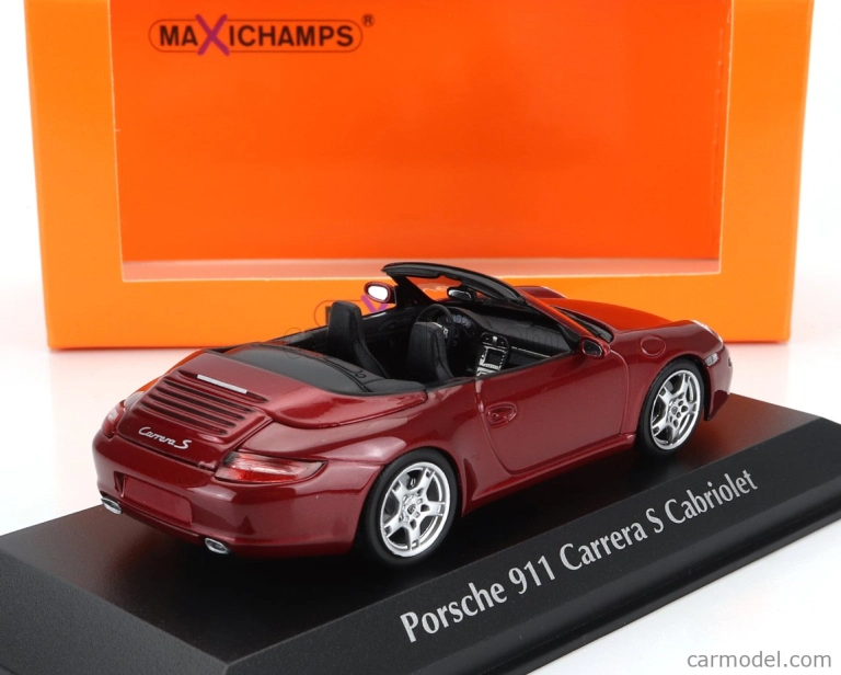 Minichamps Porsche 911 997 Carrera S Cabriolet 2005 1:43 Red Met