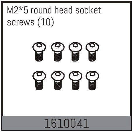 M2*5 round head socket screws (10)