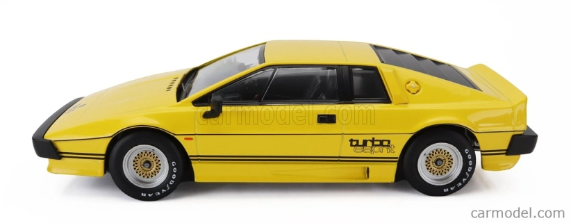 Lotus Esprit Turbo 1981 v mierke 1:18 žlto-čierny