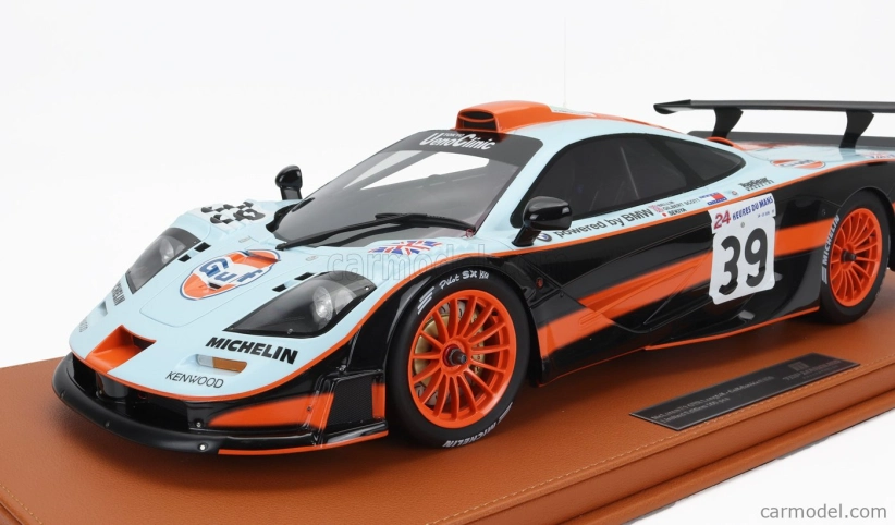 Topmarques Mclaren F 1 Gtr 6.0l V12 Team Gulf Davidoff Gtc Racing N 39 24h Le Mans 1997 R.bellm - A.g.scott - M.sekiya 1:12 Light Blue Red