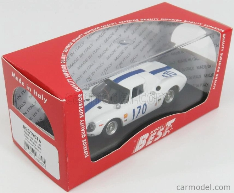 Najlepší model Ferrari 250lm Coupe N 170 Targa Florio 1966 Swanson - Ennis 1:43 White