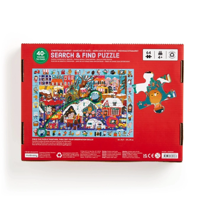 Mudpuppy Puzzle Hledej a najdi Vánoční trh