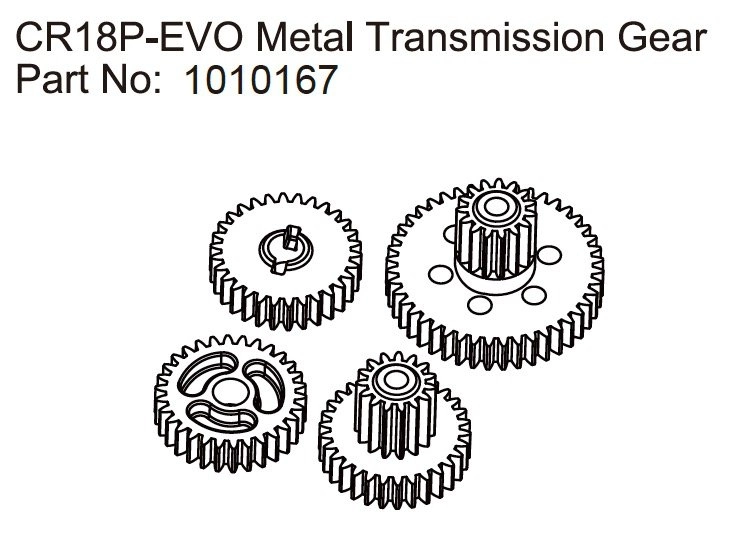 HBP240305 - (1010167) Metal Transmission Gears - EVO 1:18
