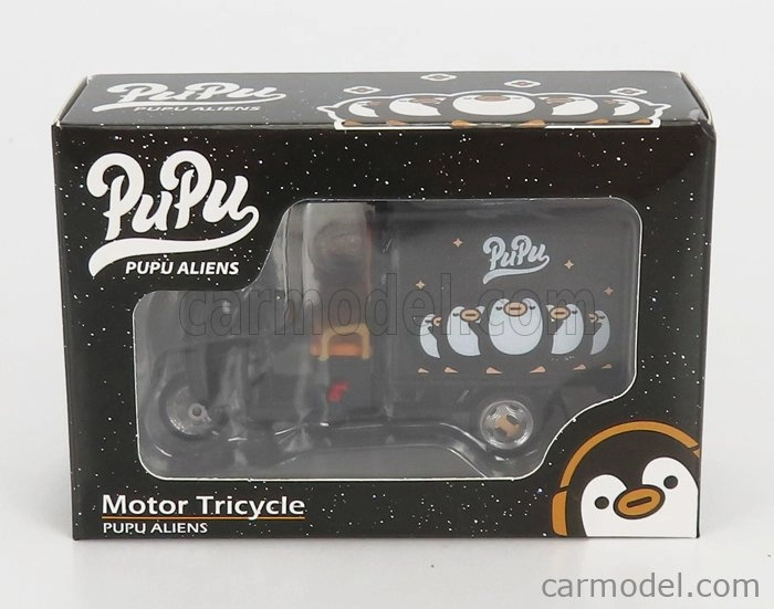Tiny toys Motorcycle Electric Tricycle Pupu Aliens 1980 1:43 Black
