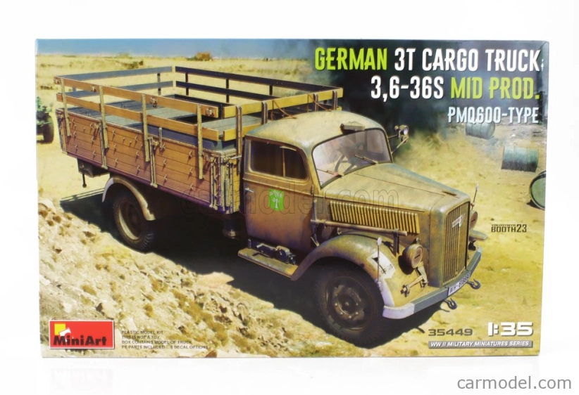 Miniart Opel Blitz Pmq600 Type German 3t Cargo Military Truck 1952 1:35 /