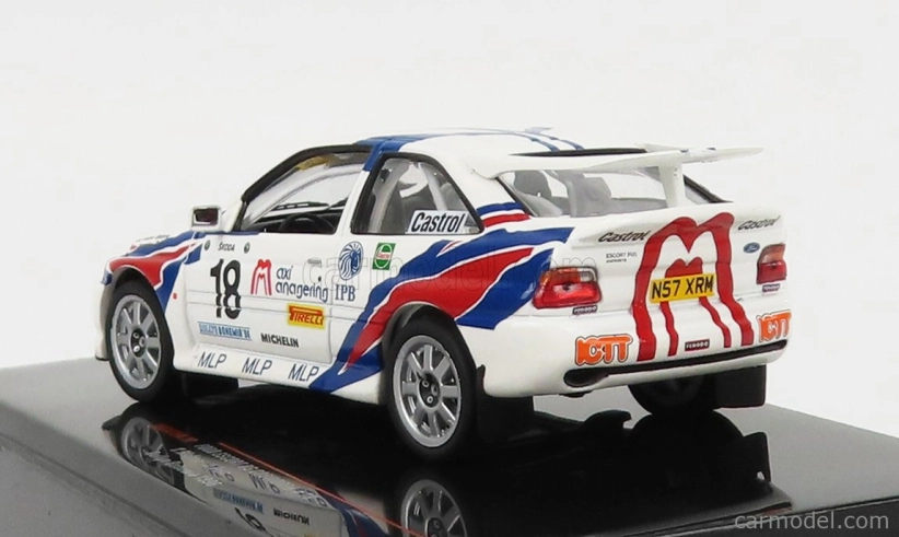 Ixo-models Ford england Escort Rs Cosworth N 18 Rally Bohemia 1996 V.blahna - J.pelc 1:43 Biela Modrá Červená