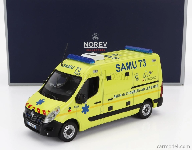 Norev Renault Master Van Samu Ambulance 2014 1:43 Žlutá