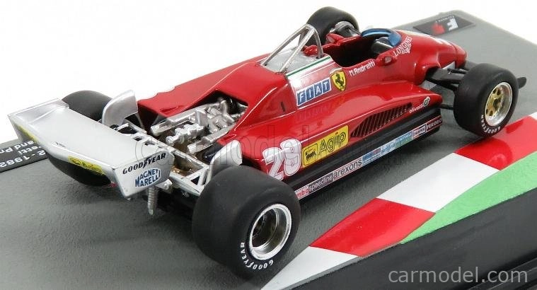 Edicola Ferrari F1 126c2 N 28 Monza Italy Gp 1982 Mario Andretti 1:43, červená