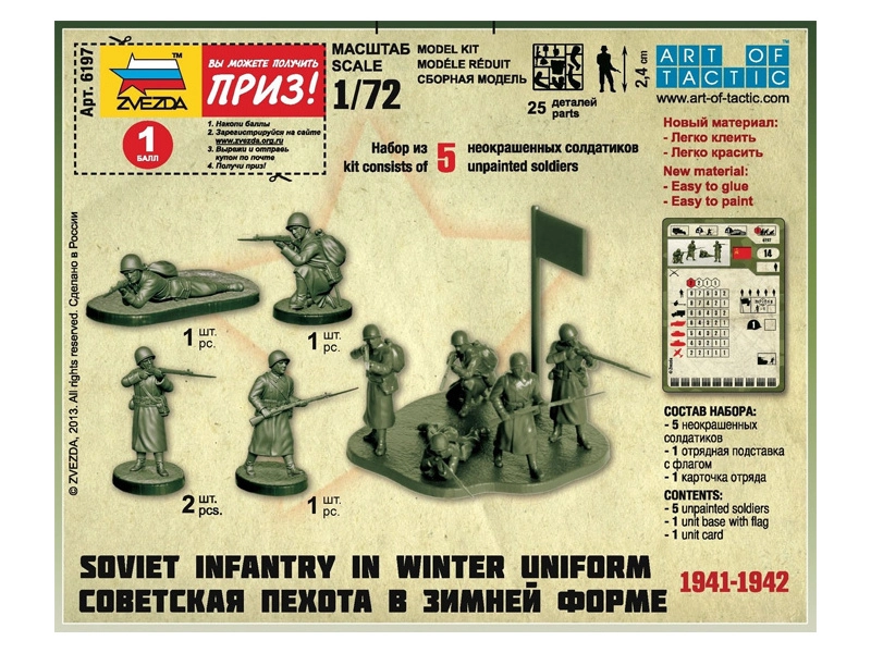 Zvezda figúrky – sovietski ostreľovači (1:72)