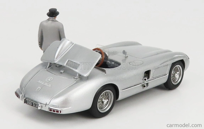 Schuco Mercedes benz Racing Car Transporter Truck Rennwagen 1955 With 300 Slr Spider 1:43 Modrá Stříbrná