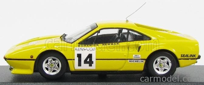 Najlepší model Ferrari 308 Gtb Coupe N 14 Tour De France 1985 Worswick - Newman 1:43 Yellow