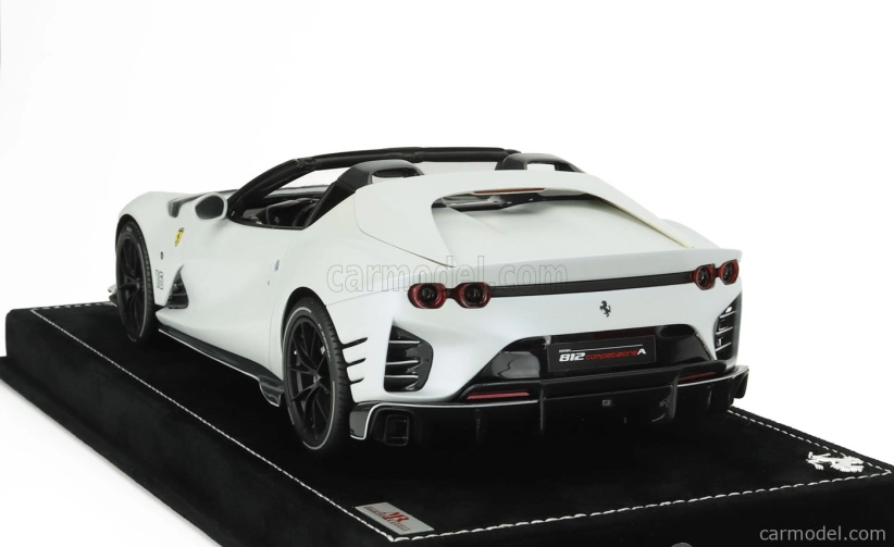 Mr-models Ferrari 812 Competizione A Spider N 16 Personal Car Charles Leclerc 2022 - Con Vetrina - With Showcase 1:18 Bianco Onda Marina - Matná Bílá