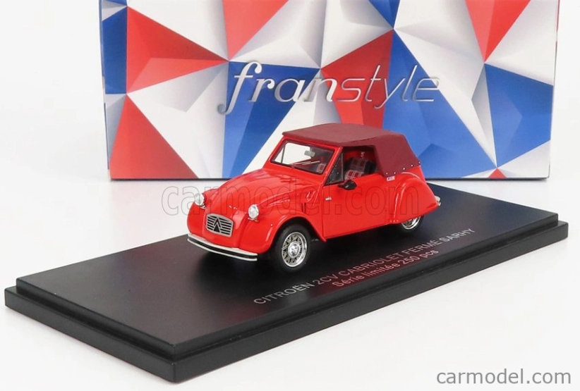 Franstyle Citroen 2cv Cabriolet Closed 1954 1:43 2 Tóny Červené