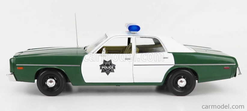 Greenlight Plymouth Fury Hazzard Police 1975 1:18 Zelená Bílá