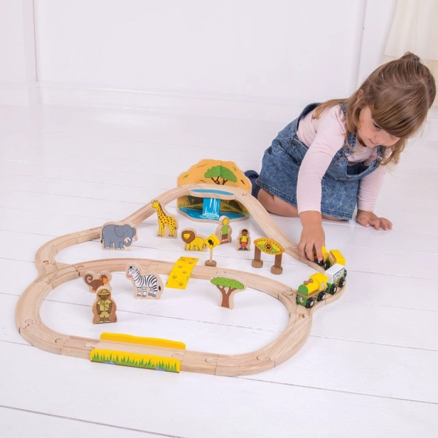 Bigjigs Rail Drevená vlaková dráha Safari