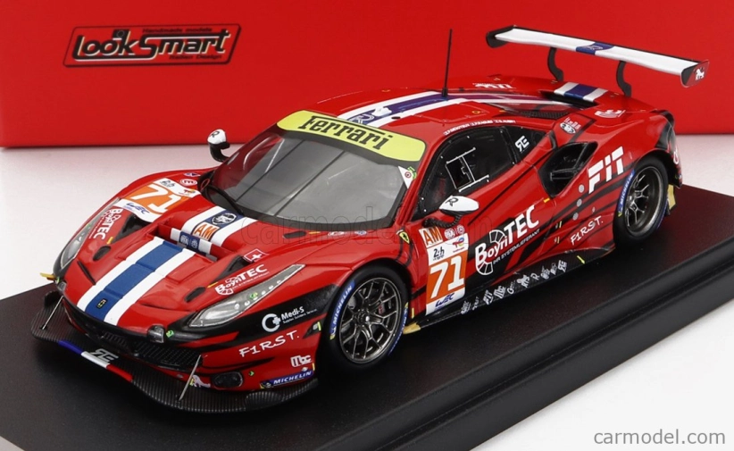 Looksmart Ferrari 488 Gte Evo 3.9l Turbo V8 Team Spirit Of Race N 71 1:43, červená