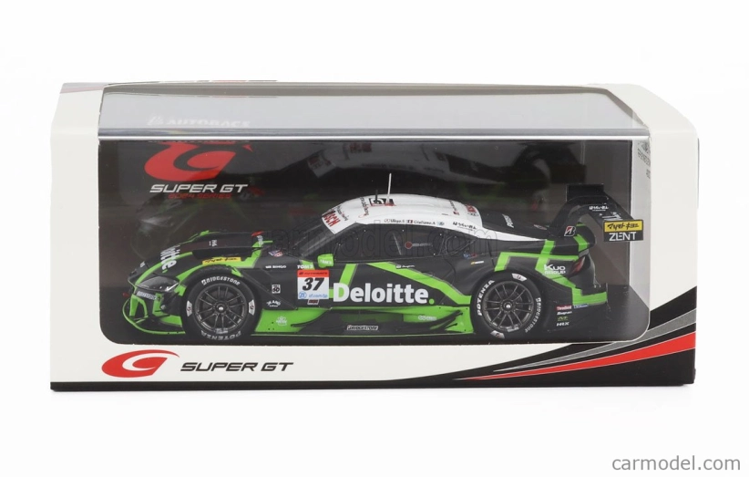 Spark-model Toyota Supra Gr Team Deloitte N 37 Gt500 Trieda Super Gt 2024 Giuliano Alesi - Ukyo Sasahara 1:43 Čierna zelená biela