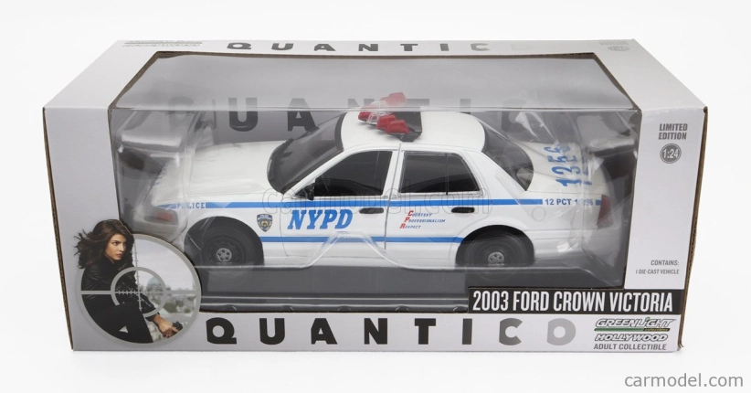 Greenlight Ford usa Crown Victoria Police Interceptor Atlanta Police 2009 - Baby Drive 1:24 biela