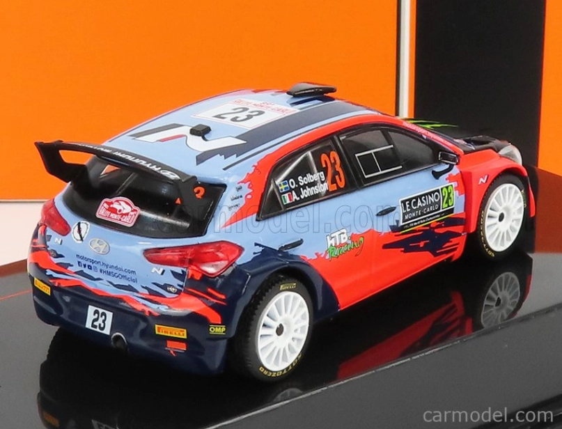 Ixo-models Hyundai I20 Wrc Coupe Monster N 23 Rally Montecarlo 2021 O.solberg - A.johnston 1:43 2 Tóny Modrá Červená Čierna