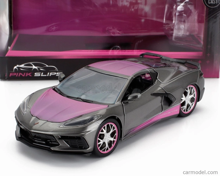 Jada Chevrolet Corvette Stingray Coupe 2020 1:24 šedo-ružový