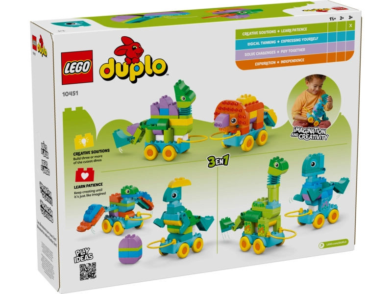LEGO DUPLO - 3 v 1: Dinosaury na kolesách