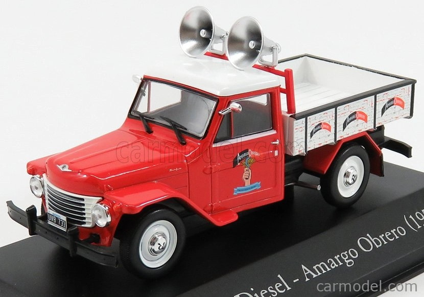 Edicola Rastrojero Dinfia Diesel Amargo Obrero Pick-up 1955 1:43 červená biela