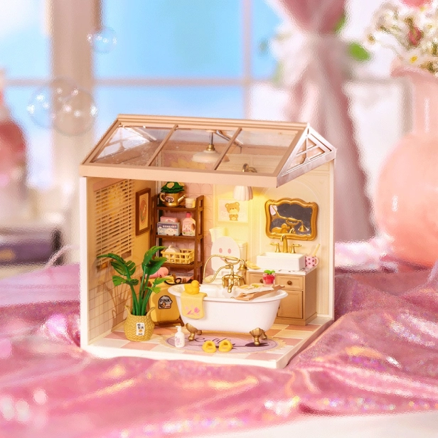 RoboTime Miniatura domečku Dívčí koupelna