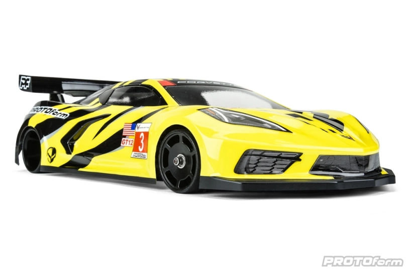 CHEVROLET CORVETTE C8 číra karoséria pre 1/12 placky