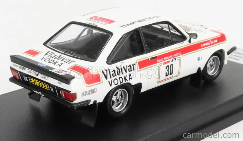 Trofeu Ford england Escort Mkii Rs2000 N 30 3rd Rally Donegal International 1979 J.lyons - T.semple 1:43 Bílá Červená
