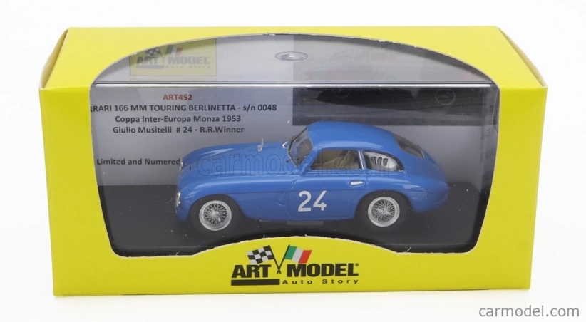 Art-model Ferrari 195s 2.3l V12 Touring Berlinetta N 24 1:43, modrá