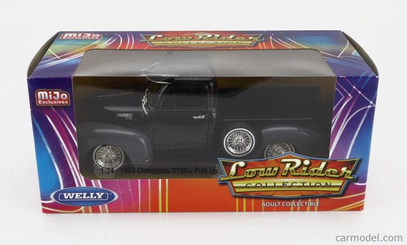 Welly Chevrolet 3100 Pick-up Low Rider 1953 1:24 čierno-sivý