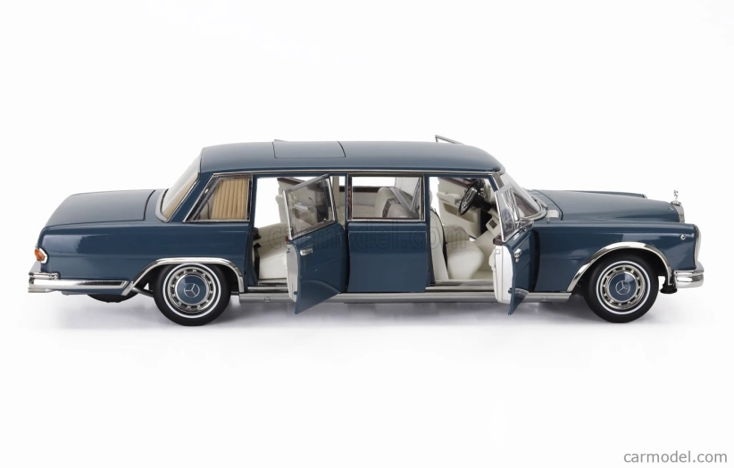 Nzg Mercedes Benz S-class 600 Lwb Pullman (w100) 1963-1981 1:18 Svetlomodrá