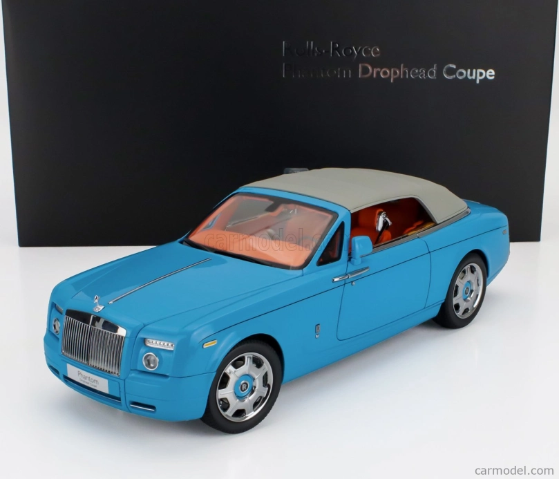 Kyosho Rolls royce Phantom Drophead Cabriolet 2-dverový 2013 1:18 Light Blue