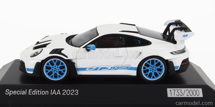 Spark-model Porsche 911 992 Gt3 Rs Iaa Monaco 2023 1:43 Bílá Modrá