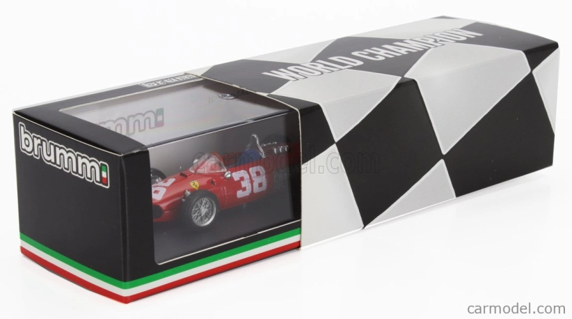 Brumm Ferrari F1 156 N 38 Majster sveta 3. GP Monaka 1961 Phil Hill 1:43 Červená