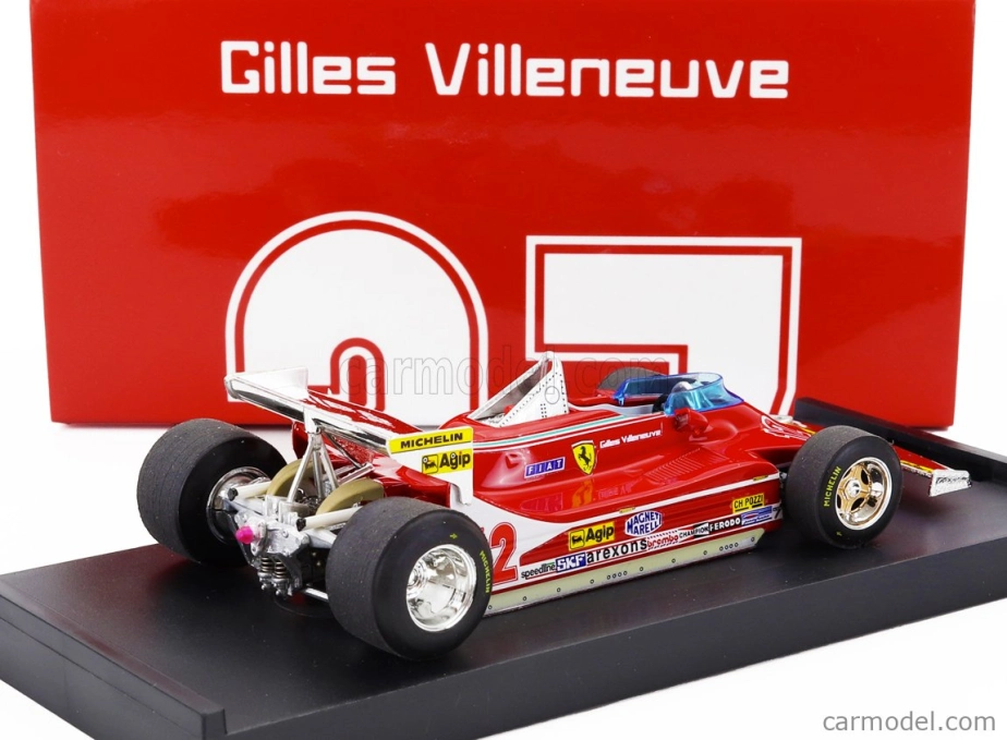 BAZAR - Brumm Ferrari F1 312t4 N 12 Monaco Gp 1979 Gilles Villeneuve 1:43 Red