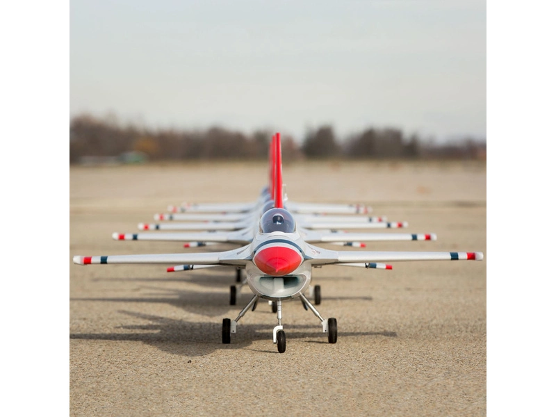 RC letadlo E-flite F-16 Thunderbirds 0.8m SAFE Select BNF Basic