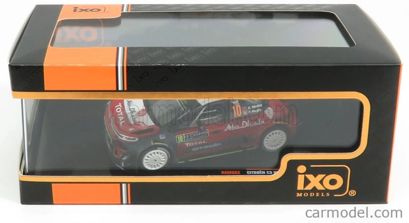 Ixo-models Citroen C3 Wrc Abu Dhabi N 10 Rally Montecarlo 2018 K.meeke - P.nagle 1:43 Červená Biela Sivá