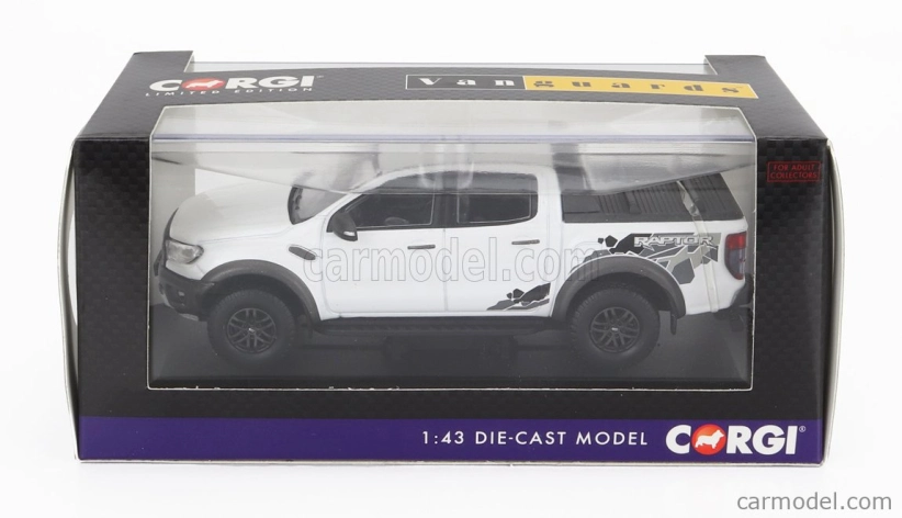 Vanguards Ford usa Range Raptor Pick-up 2022 1:43 biela čierna